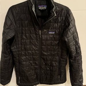 Patagonia women’s black nano puff coat
